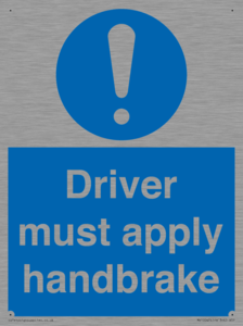 Driver must apply handbrake